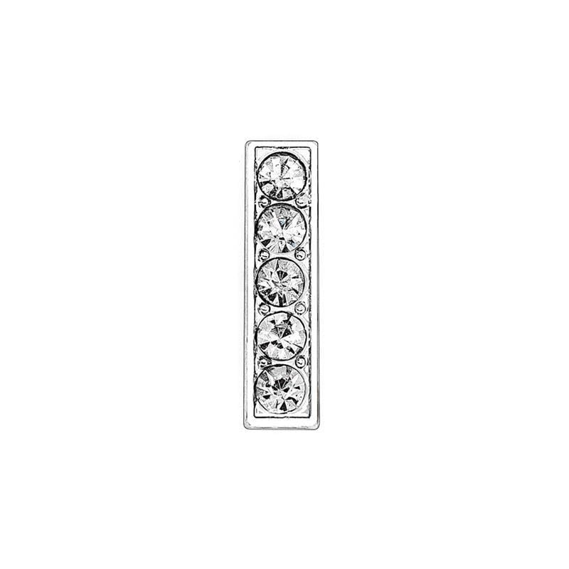 EBISU Design Alphabet Charms, Silver, 0.3 inch (8 mm) Holes, 26 Letters, A-Z DIY, Rhinestone, Zircon Parts, Initials, Accessory Parts, Handmade, Name Tags, Set of 2