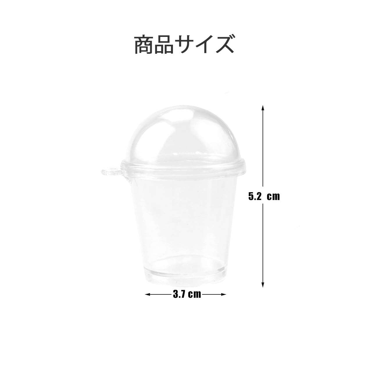 25pcs Sweet Decor Miniature Ice Cups with Lids DIY Craft Plastic Mini Flap Cups Dollhouse Ice Cream Cups with Dome Lids