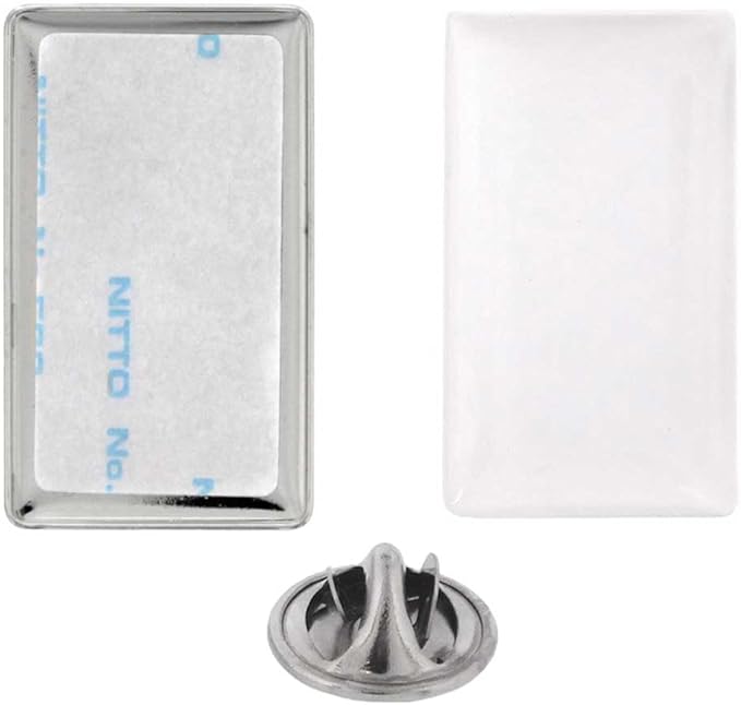 カスタマイズピンズ 長方形 ドームピンズ ブローチ PINS バッジ バッヂ ピンバッジ 台座キャッチ付き ピンズ 24mm 30mm 35mm 長方形 手作りピンバッジ