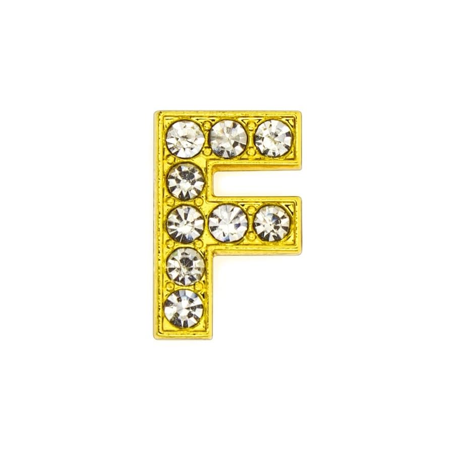 [EBISUデザイン] アルファベット 26文字 ゴールド 10mm穴 A-Z ローマ字 DIY ラインストーン 手芸パーツ イニシャルチャーム アクセサリーパーツ 手作り ネームタグ ハンドメイド