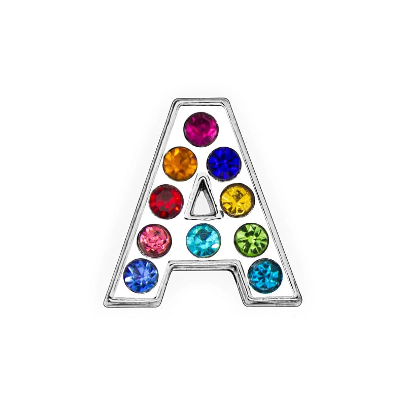 [EBISUデザイン] アルファベットチャーム 8mm穴 26文字 A-Z ラインストーン ジルコン イニシャル デコパーツ アクセサリー キーホルダー ハンドメイド 推し活にも 8mmベルト用 ネームタグ