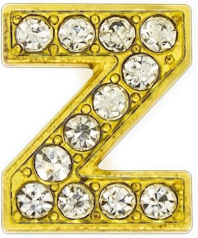[EBISUデザイン] アルファベットチャーム ゴールド 8mm穴 26文字 A-Z DIY ラインストーン ジルコン パーツ イニシャル アクセサリーパーツ 手作り ネームタグ用 推し活 2個セット