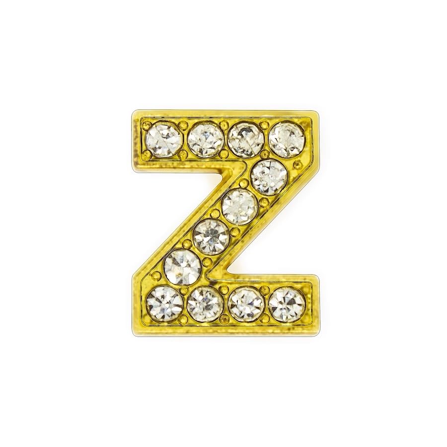 [EBISUデザイン] アルファベット 26文字 ゴールド 10mm穴 A-Z ローマ字 DIY ラインストーン 手芸パーツ イニシャルチャーム アクセサリーパーツ 手作り ネームタグ ハンドメイド