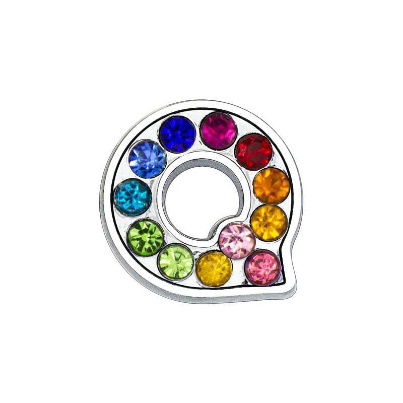 [EBISUデザイン] アルファベットチャーム 8mm穴 26文字 A-Z ラインストーン ジルコン イニシャル デコパーツ アクセサリー キーホルダー ハンドメイド 推し活にも 8mmベルト用 ネームタグ