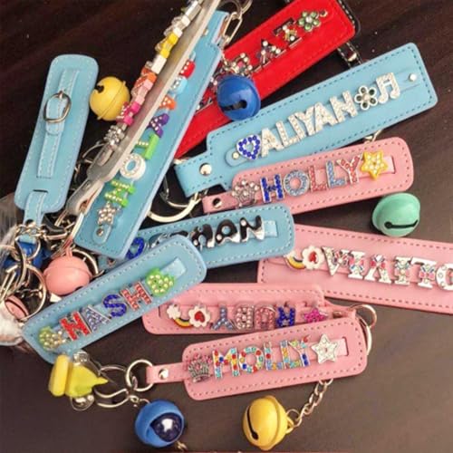[EBISUデザイン] アルファベットチャーム 8mm穴 26文字 A-Z ラインストーン ジルコン イニシャル デコパーツ アクセサリー キーホルダー ハンドメイド 推し活にも 8mmベルト用 ネームタグ