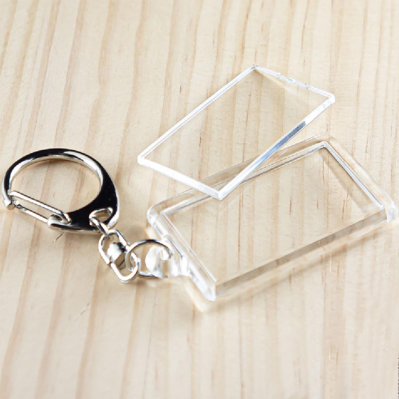 [EBISUデザイン] ハメパチ 長方形 26×46mm アクリルキーホルダー フォトインキーホルダー 手作りキット 観光品 販促品 日本製