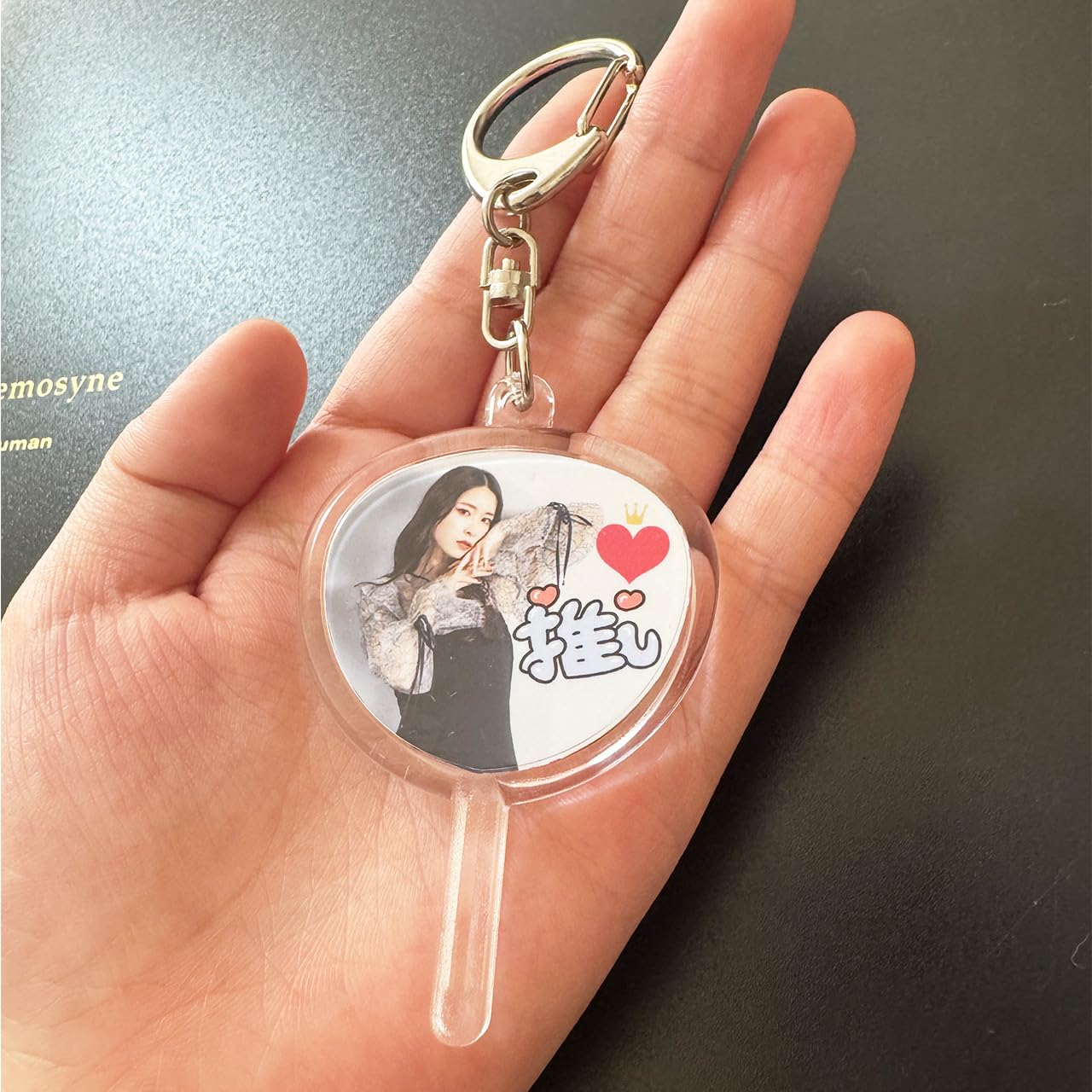 アクリルキーホルダー ハメパチ キーホルダー うちわ型 推し